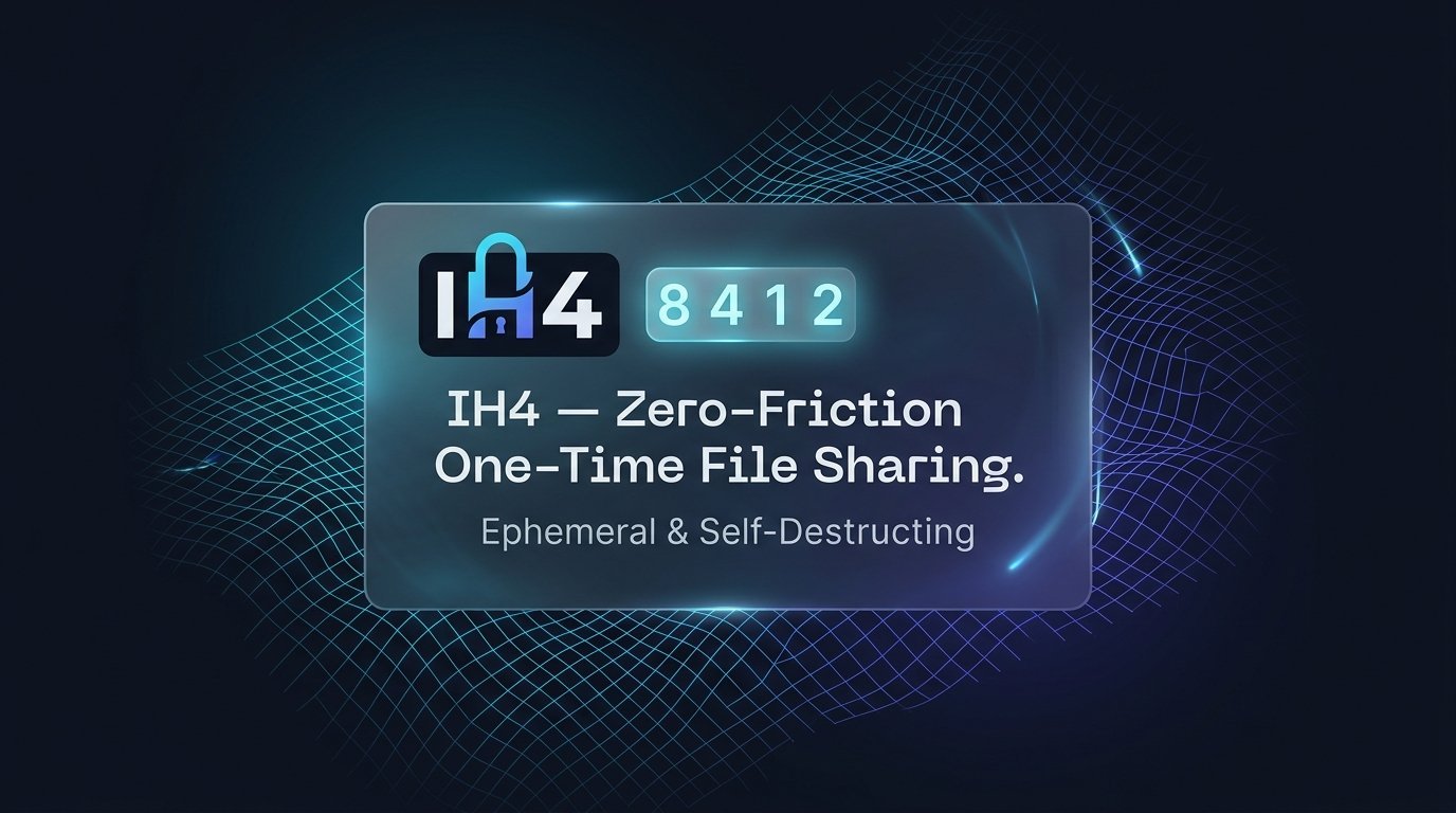 IH4 — One-Time File & Text Sharing